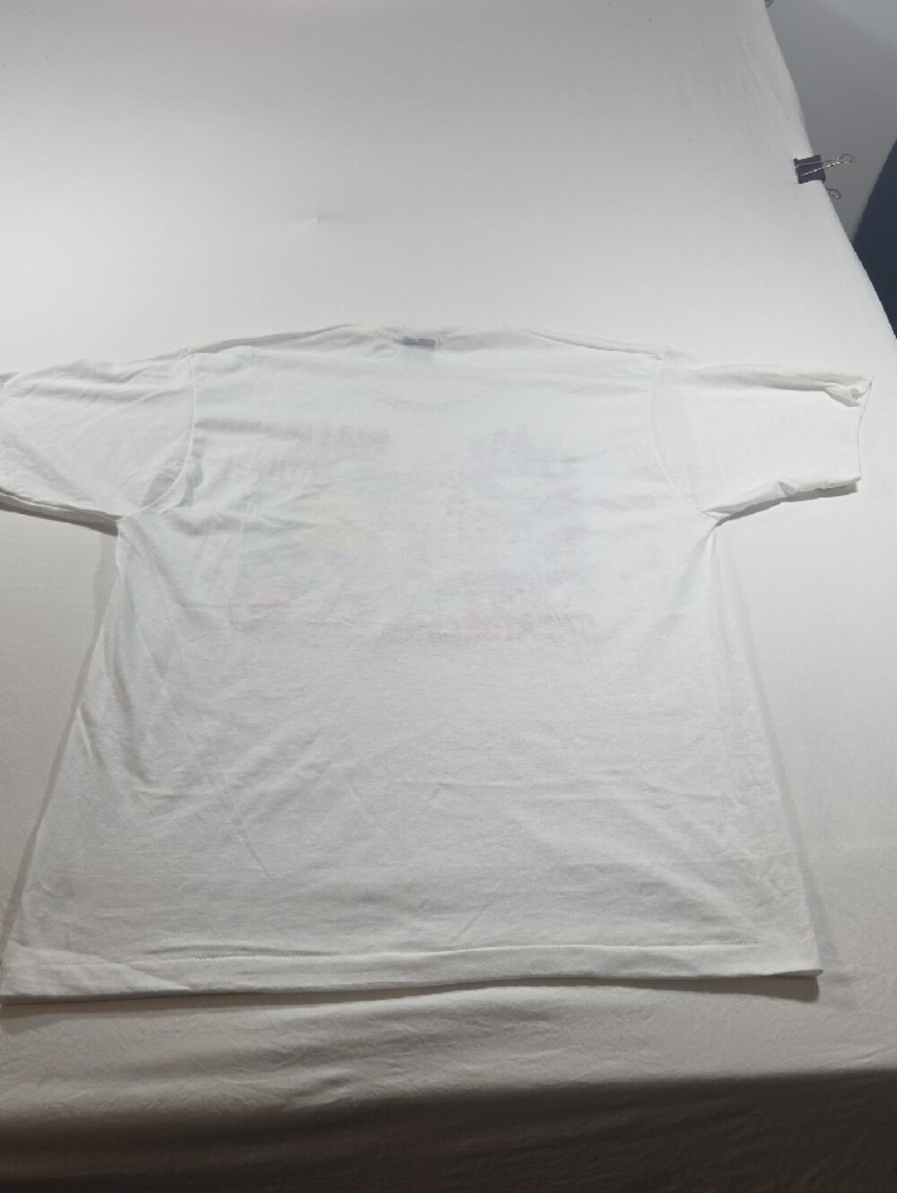 Vintage 1990 Puffy Paint Shirt Screen Stars White Tee Colorful Animal - Picture 7 of 8